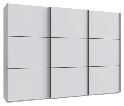 Produktbild von Schwebetürenschrank >indiana A< in WEISS - 300x216x65cm (BxHxT)