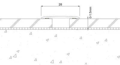 Produktbild von SKANDOR Übergangsprofil silber eloxiert selbstklebend 2x28x2700 mm