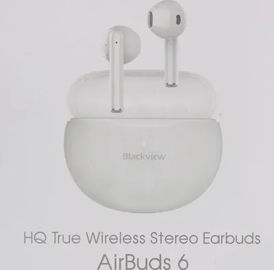 Produktbild von Blackview AirBuds 6 In-Ear Kopfhörer Kabellos Bluetooth 5.3, Noise Cancelling, Touch Sensoren, IPX7 Wasserdicht Weiß