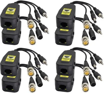 Produktbild von BNC-zu-RJ45-Sender, 19 cm - Passiver Audio-/Video-Balun – Für Überwachungskamerasysteme