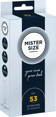 Produktbild von 10er Mister Size Kondome 53mm - Gefühlsecht & Extra Feucht