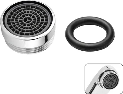 Produktbild von Avizar, 4x Wassersparender Wasserhahn-Aufsatz mit Spritzschutzfilter, Silber