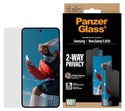 Image de Protecteur d'écran PanzerGlass® Privacy 2-Way Samsung Galaxy S26 | Ultra-Wide Fit avec EasyAligner