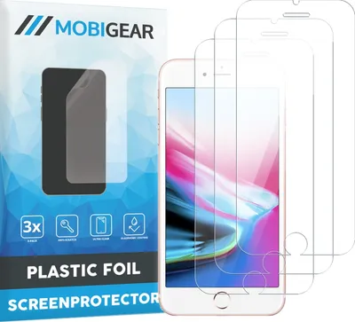 Produktbild von Mobigear iPhone 7 Plus Displayschutz Schutzfolie - Hüllenfreundlich (3er Pack)