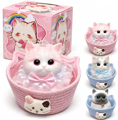 Productafbeelding van Squishy Kat - 15 cm TPR anti-stress speelgoed - Bureaudecoratie - Stressvermindering en cadeau-idee