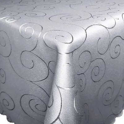 Produktbild von ORNAMENTE Tischdecke eckig 110x140 HELLGRAU bügelfrei pflegeleicht