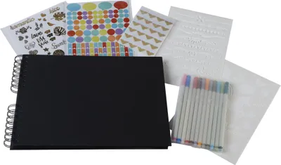 Image de Exacompta Kit de scrapbooking album 70p. noires Scrap-Addict Complet Noir 16801E