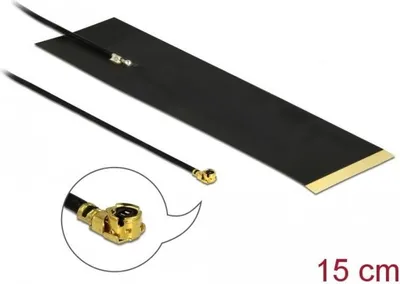 Produktbild von DeLOCK 12612, 3,9 dBi, 0.698 - 0.791/0.824 - 0.96/1.71 - 2.17/2.3 - 2.7 GHz, 50 Ohm, MHF, 2 - 4,5, Schwarz