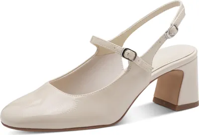 Produktbild von Tamaris Damen Karree Pumps mit Blockabsatz Vegan Riemchen 1-29601-46, Größe:41 EU, Farbe:Beige