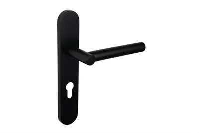 Produktbild von Lavuzo Türgriffe Grosetto Schwarz mit abgerundetem Schild PC72 - Pro Set