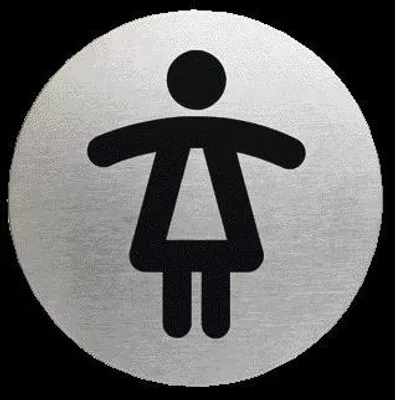 Image de Pictogramme 'WC Damen' Acier inoxydable Paquet de 5 pièces
