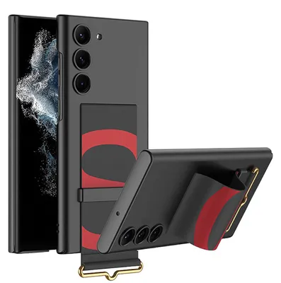 Image de Étui de protection en silicone pour Samsung Galaxy S23 Plus avec dragonne - Étui pour téléphone portable - Neuf