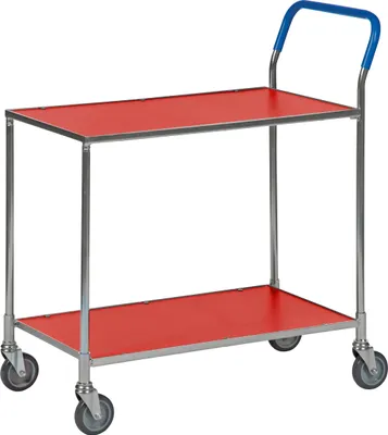 Produktbild von Kongamek Tischwagen ohne Bremse in rot mit 850x435mm Ladefläche
