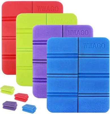 Imagen del producto de Juego de 4 cojines plegables, impermeables y térmicos, ideales para jardín, camping y picnics