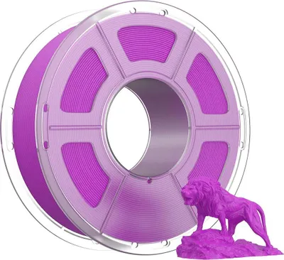 Image de filament d'impression 3D, matériau PLA+ durable, large compatibilité, violet