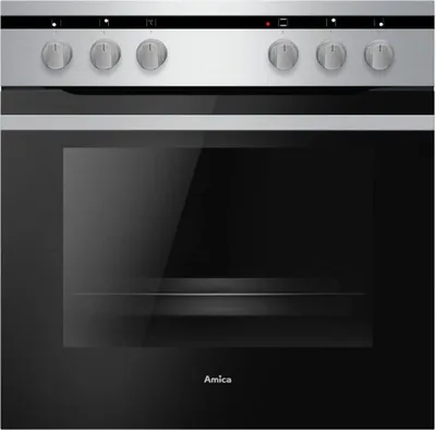 Produktbild von Amica EHC 12708 E Herd-Set Edelstahl - Umluft mit Glaskeramikkochfeld