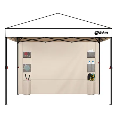 Produktbild von Sekey Seitenteil Multifunktionale seitenwand pavillon mit 6 Taschen, Taupe