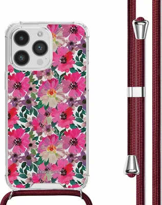 Produktbild von imoshion Design Hülle mit Band iPhone 14 Pro - Flower Water