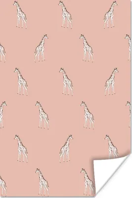 Produktbild von MuchoWow® Poster Giraffe - Pastell - Muster 40x60 cm - Plakate für die Wand - Poster Babyzimmer
