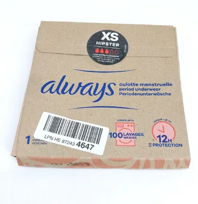 Produktbild von Always Menstruations Slip Waschbar XS 36 38 1 Regel Slip Hipster Schwarz Bequem