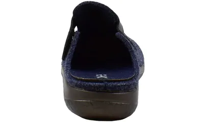 Produktbild von Rohde Damen Pantoffel Hausschuh Klettverschluss Softfilz Bari 6549, Größe:38 EU, Farbe:Blau