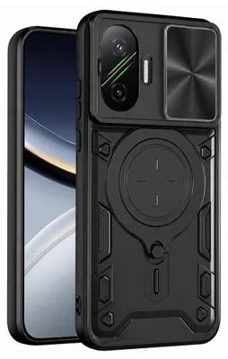 Produktbild von Techsuit - CamGuard Pro Schutzhülle mit Kameraabdeckung für Xiaomi Poco F7 - Schwarz