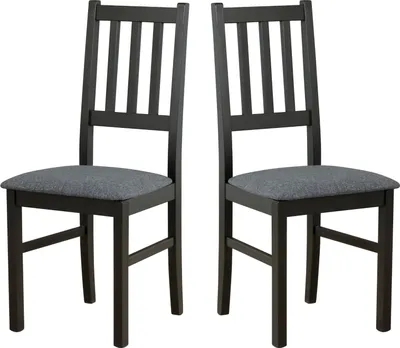 Two chairs are shown side-by-side against a white background.