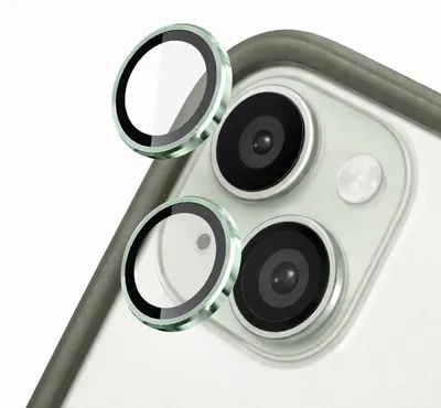 Produktbild von Rhinoshield, Kratzfeste Kamerafolie für Apple iPhone 15 / 15 Plus, Grün