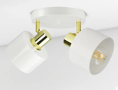 Obrázek produktu pro LUXOLAR LED stropní svítidlo 2 plameny bílé zlaté E27 60 W - Stropní svítidlo do obývacího pokoje, kuchyně - Klasický design