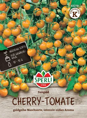 Produktbild von SPERLI Tomatensamen Sungold F1 Solanum lycopersicum 4 Pflanzen