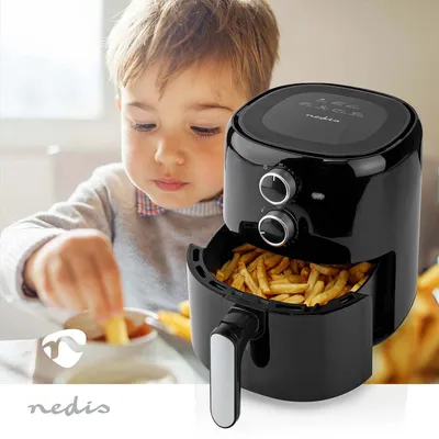 Produktbild von Nedis KAAF130BK, Heißluftfritteuse, 3 l, 80 °C, 200 °C, 30 min, Einzelbild