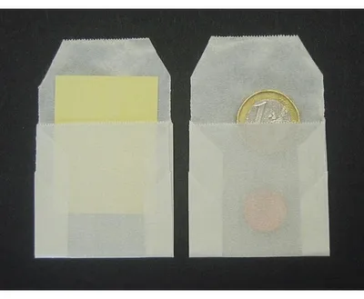 Produktbild von Münztüten 50x50mm 80g/qm ohne VE=100 Stück transparent-weiß