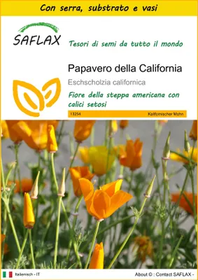 Immagine prodotto di SAFLAX Insieme di coltivazione - Papavero della California - 1500 semi - Eschscholzia