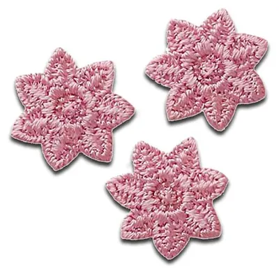 Obrázek produktu pro Mono-Quick 3 stars rose - záplata, nažehlovací záplata, nášivka, nášivky, k nažehlení, velikost: 1,5 x 1,5 cm