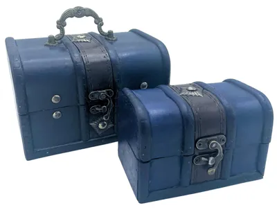 Image de Coffre au trésor - Lot de 2 - Vert bleu