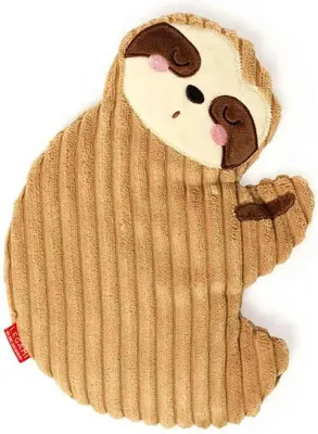 A stuffed sloth toy.
