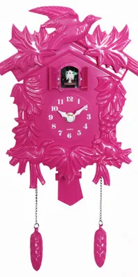Produktbild von wanduhr Kuckuck mit Pendel 25 cm PVC rosa