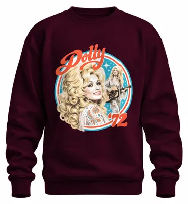 Produktbild von Dolly Parton 72 Country Musik Sängerin Legende Nashville Sweatshirt Pullover, Burgundy, S
