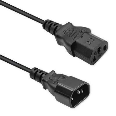 Immagine prodotto di Cavo di prolunga Qoltec IEC C13/C14 | 3x1,5mm² | 1,8m