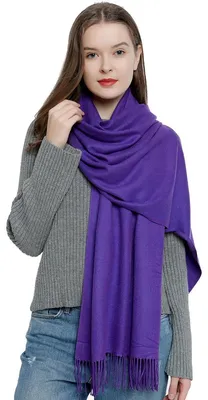 Produktbild von Damen Schal einfarbig weich 185 x 65 cm lila