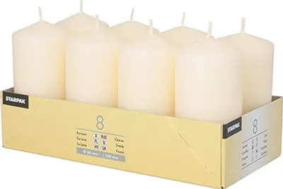 Produktbild von 2304 Stumpenkerzen Ø 50 mm · 100 mm creme