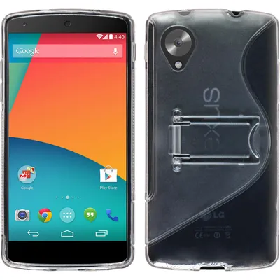 Produktbild von PhoneNatic Case kompatibel mit Google Nexus 5 - grau Silikon Hülle  + 2 Schutzfolien