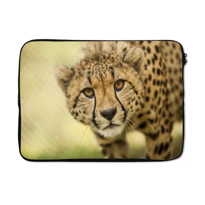 Produktbild von MuchoWow® Laptop Hülle 13 Zoll Leopard - Gepard - Tier Laptoptasche - Laptophülle - Sleeve - Rundumschutz