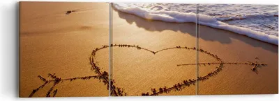 Produktbild von Bild auf Leinwand - Leinwandbild - Sommer Meer Sand Strand - 90x30cm - Wand Bild - Wanddeko - Leinwanddruck - Bilder - Kunstdruck - Wanddekoration - Leinwand bilder - Wandkunst - CA90x30-3163