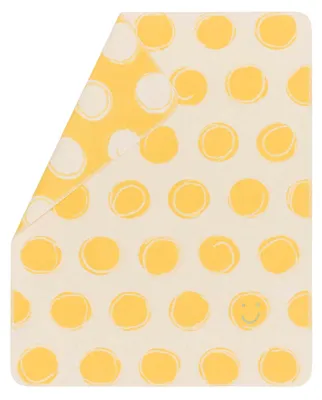 Produktbild von Babydecke Happy Faces mit Stick 70 x 90 cm - Gelb - GRS - von David Fussenegger