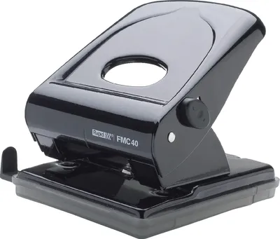 Produktbild von Bürolocher FMC40 Metall 40 Blatt schwarz Packung mit 20 Stück