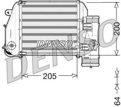 Produktbild von DENSO DIT02024 Ladeluftkühler LLK für AUDI A6 Avant (4F5, C6) Turbo Intercooler