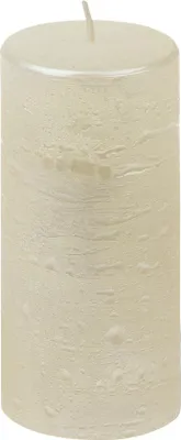 Produktbild von Steinhart Stumpenkerze Rustic-Glanz Ø 6,8 x 13 cm champagner