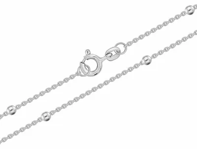 Produktbild von Silberne Kette mit Kugeln CN002W - Lä nge: 45 cm