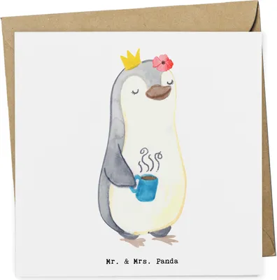 Produktbild von Mr. & Mrs. Panda Klappkarte Abteilungsleiterin Herz - Weiß - Geschenk, Büro, faltkarte, doppelkarte, Montagmorgen, Teamleiterin, Glückwunschkarte, Grußkarte, anlasskarte